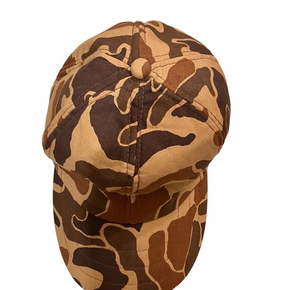 Vintage 80s Original Duck Camo Ear Flap Hat Foam Insulated Hunting Cap - Picture 6 of 9